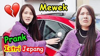 Prank ! Japanese wife luxury car broken glass