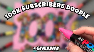 100K SUBSCRIBERS DOODLE + POSCA MARKER GIVEAWAY (Closed)