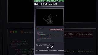 Reptile animation interactive Cursor using HTML js 🤯💀nest level cursor follow lizard 🦎