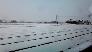 【車載動画】(大雪)佐賀市郊外の様子(2021.1.9)