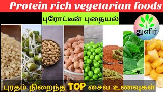 (சைவம்) புரதம் அள்ளித்தரும் TOP உணவுகள் || புரோட்டீன் புதையல்கள் || Protein rich food || துளிர்