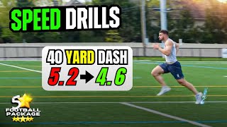 5.2❌ ➡️ 4.6✅ 40 Yard Dash😳 - Speed Drills