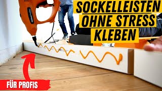 Sockelleisten richtig verkleben | Gehrung schneiden wie Profis