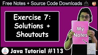 Exercise 7: Solutions + Shoutouts