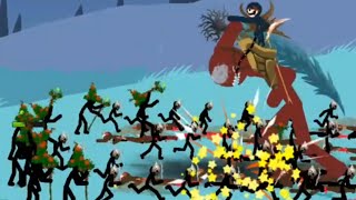 Leaf Magikill Army vs Marrowkai Giant - INSANE HUGE BATTLE // Stick War Legacy