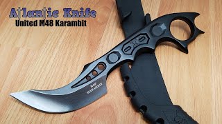 UNITED CUTLERY TACTICAL BLACK M48 MAGNUM FIXED KARAMBIT KNIFE + SHEATH - 3102