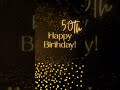 Elegant Happy 50th Birthday Greetings