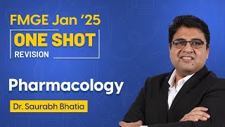 FMGE Jan'25: One-Shot Pharmacology Revision by Dr. Saurabh Bhatia | FMGE Jan'25 Revision