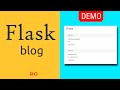 Python Flask Tutorial #0: the Demo of the blog build with Flask | Flask crash course for beginners