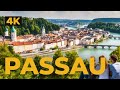 Passau 🇩🇪 Germany | 4K Walking tour in Altstadt, Üniversitat Passau, Drei Flusse, Inn und Donau