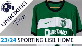 Sporting Lisbon Home Jersey 23/24 (JJSport) Fan Version Unboxing Review