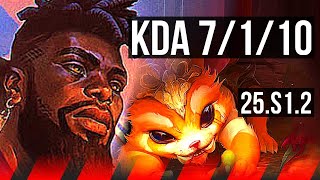 K'SANTE vs GNAR (TOP) | 7/1/10, Godlike | KR Diamond | 25.S1.2