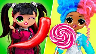 Spicy vs Sweet Doll / 10 LOL Surprise DIYs