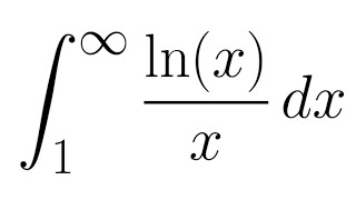 Improper Integral of lnx/x from 1 to infinity