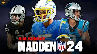 Chargers vs Raiders | at Panthers - Madden Simulation (2024) | Director LIVE