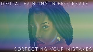 Digital Painting in Procreate | Time lapse drawing | Correcting Your Mistakes