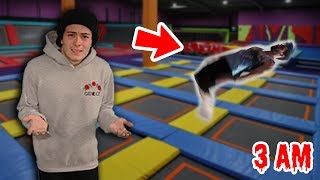 DO NOT GO TRAMPOLINE PARK AT 3AM!! DOING FLIPS AT 3:00 AM!