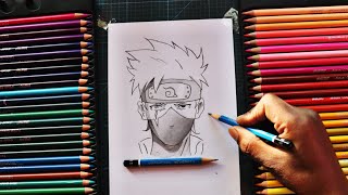 How to draw Kakashi Hatake || Naruto anime step by step || Easy drawing ideas for beginner