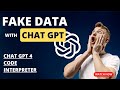 How to Use Chat GPT 4 Code Interpreter for Generating Dummy Data