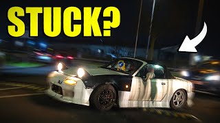 MX5 Gets Stuck On Speed Bumps At Reading Japanese Meet!