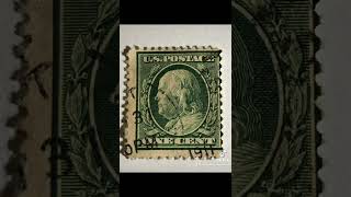 Benjamin Franklin Green 1911, One Cent Stamps.