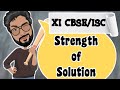 Strength of solution