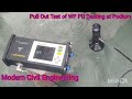 how to test for pull out testing of waterproofing pu coating membrane at podium terrace