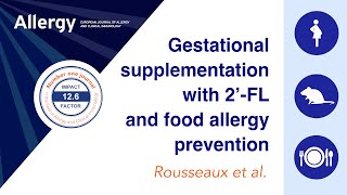 Gestational supplementation with 2′-fucosyllactose is an effective strategy to prevent food allergy