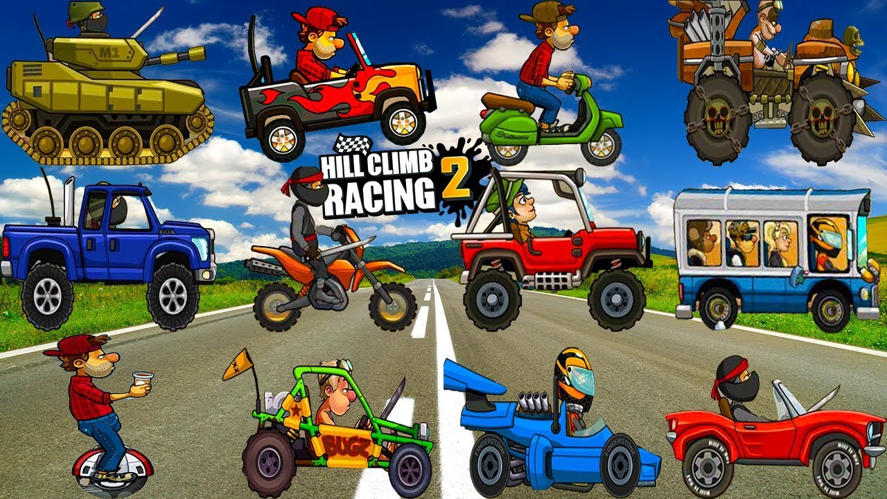 Hill Climb Racing 2 - All 12 Vehicles Unlocked And Full Upgrade ...