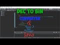 Decimal to binary  converter | Java