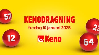 Keno fredag 10 januari 2025 | Kenodragningen