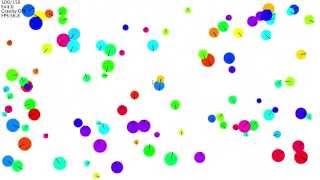 Processing (Java) - Ball Physics 60 fps (Generative Art)