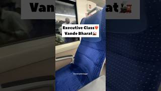 Executive Class Vande Bharat🚂❤️ #vandebharatexpress #irctc #railway #trichy #travelreels #chennai