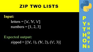 Zip two lists | Python shorts