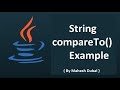 String compareTo() Method Example