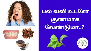 பல் கூச்சம் |பல் வலி உடனே குணமாக |Tooth pain Home Remedy -தமிழ்