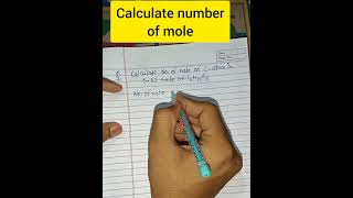 How to calculate number of mole , molecule