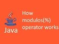 How modulos operator works in Java