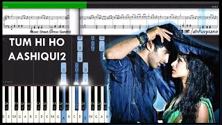 ♫ Tum Hi Ho (Aashiqui 2) || Piano Tutorial + Music Sheet + MIDI with Lyrics