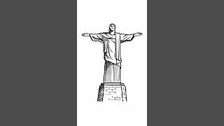 HOW TO DRAW CHRIST THE REDEEMER #shorts