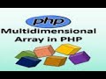 Read two dimentional array in php