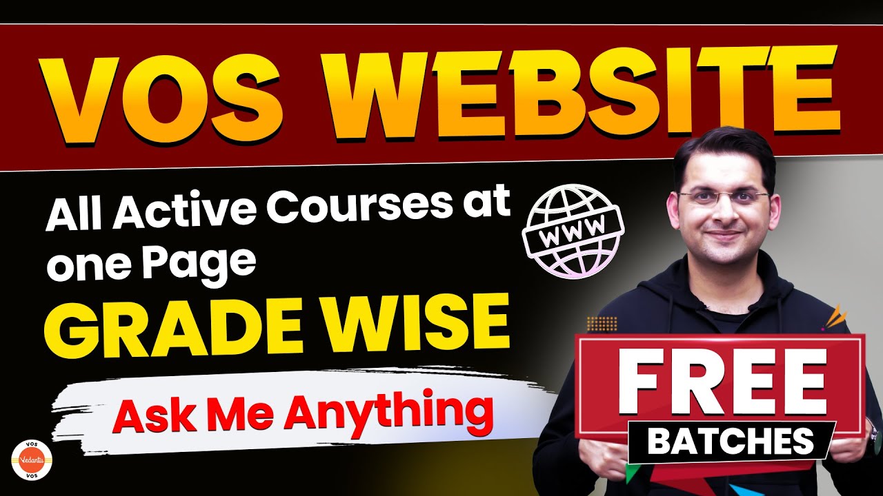 VOS Website : All Active Courses At One Page | GRADE WISE | Abhay Sir ...