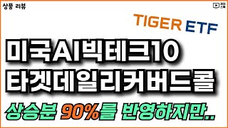 [리뷰] TIGER 미국AI테크10타겟데일리커버드콜 ㅣ 옵션 매도 비중 10% 상품