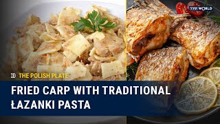 Fried carp with traditional łazanki pasta | The Polish Plate