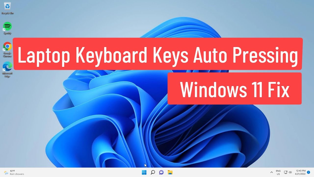 Laptop Keyboard Keys Auto Pressing Windows 11 Fix - YouTube