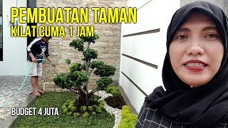 PEMBUATAN TAMAN KILAT  BUDGET 4 JUTA CUMA 1 JAM (PART 1) | #EMAKVLOG 1