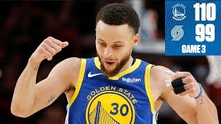 Warriors rally behind Steph Curry's 36 for 3-0 series lead vs. Blazers | 2019 NBA Playoff Highlights