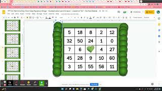 St. Patrick's Day - One-Step Equation Bingo - Multiplication and Division - Digital