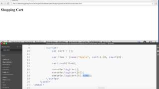 3 Shopping Cart Arrays and Objects