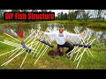 Building HUGE DIY Fish Structure for My BACKYARD Pond!!!